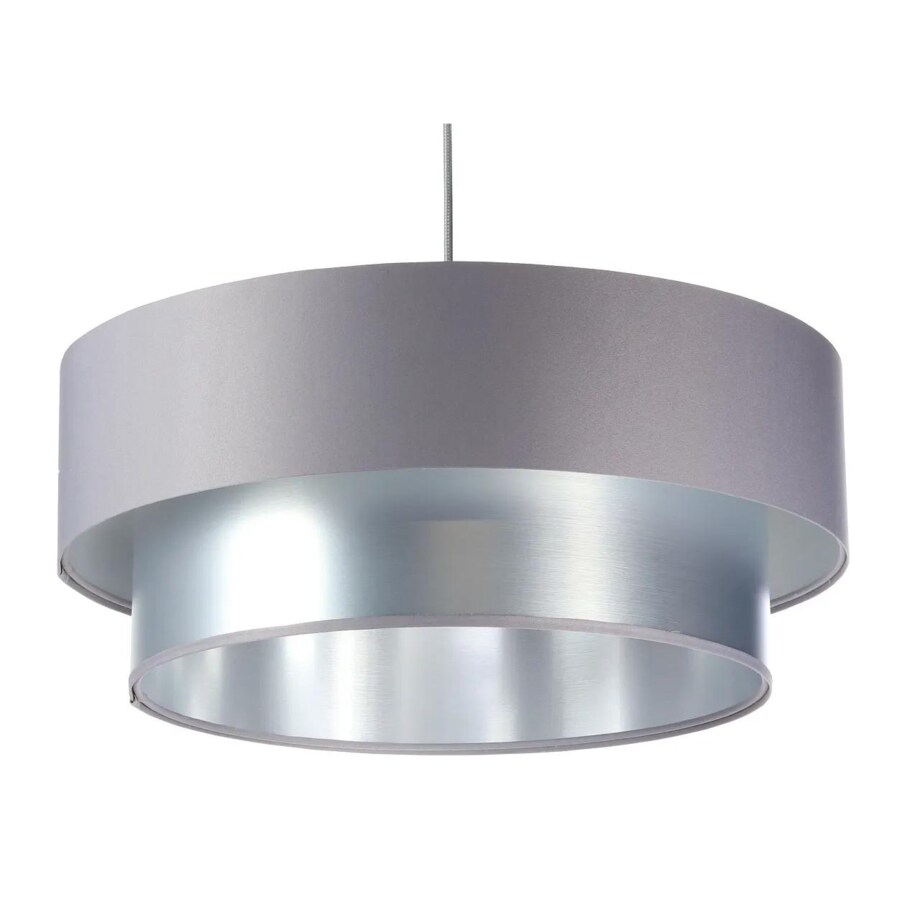 Lampa wisząca DOUBLE GRAY 60 szara/srebrna