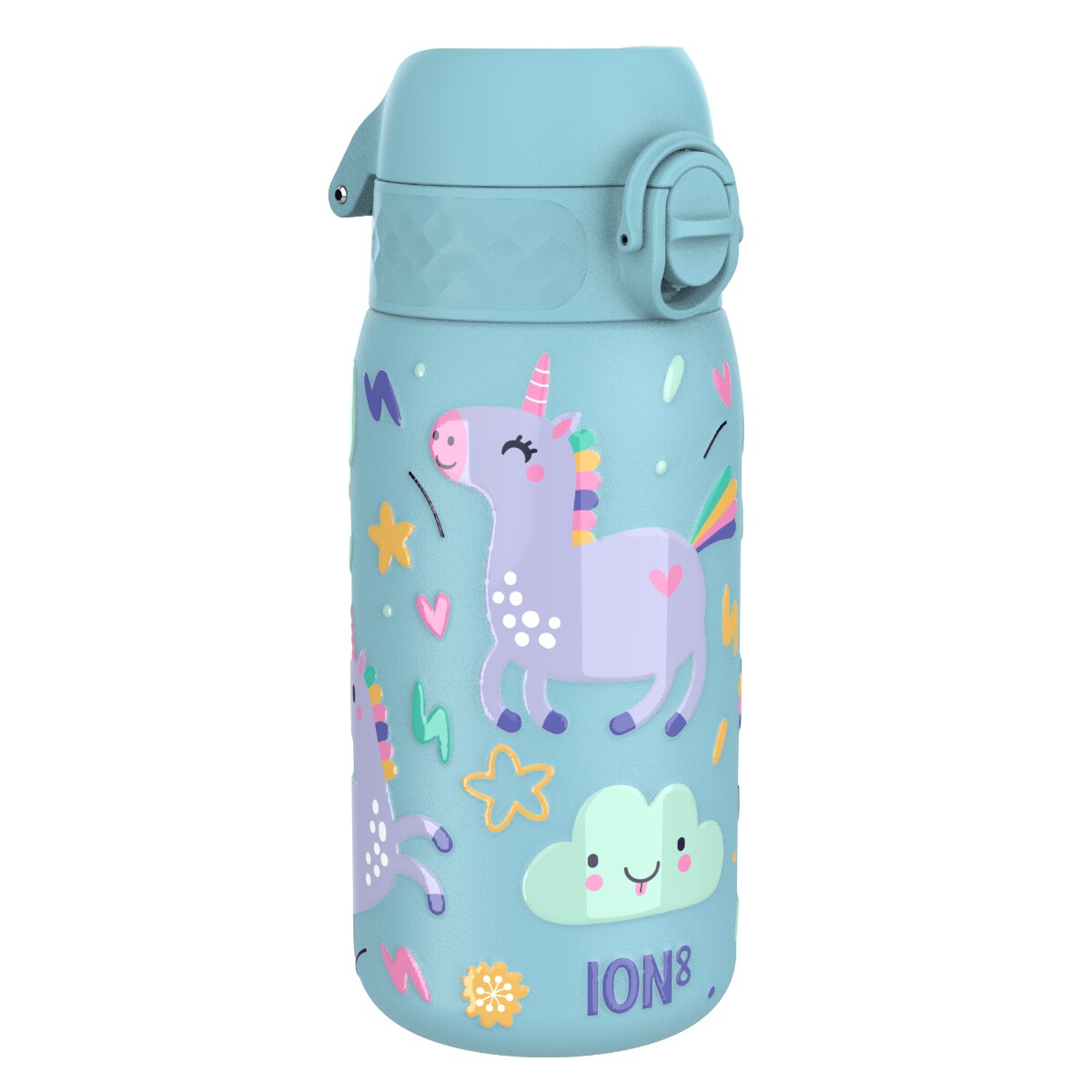 Butelka ION8 Single Wall I8SS400PBUNI (MR) Unicorns (Alaskan Blue)