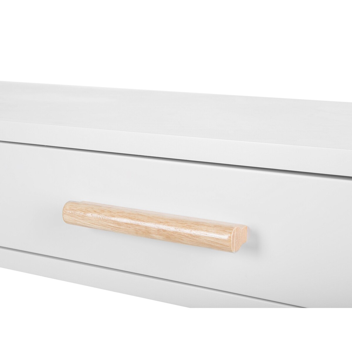 Biurko z szufladami i półką 120 x 45 cm białe FRISCO