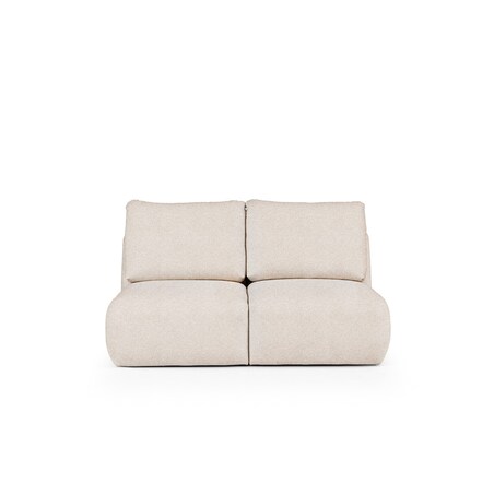 Mirel Sofa 2 osobowa bez podłokietników kremowa