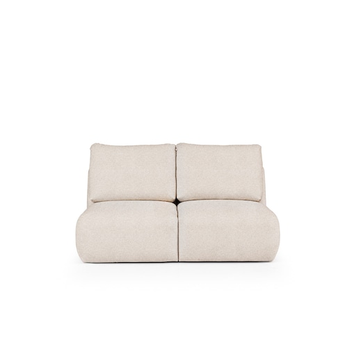 Mirel Sofa 2 osobowa bez podłokietników kremowa