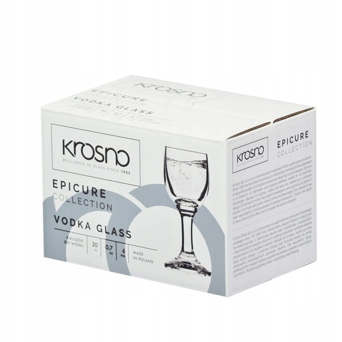 Kieliszki do Wódki Likieru Nalewek Shot Krosno Epicure Gema 20 ml na Nóżce