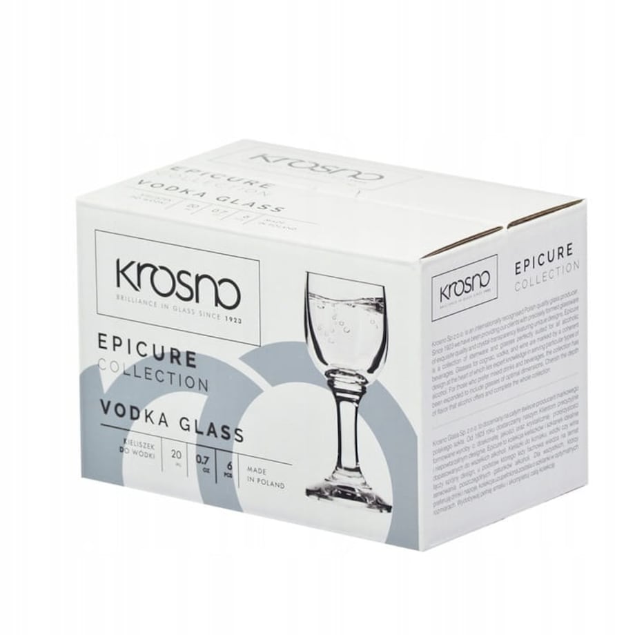 Kieliszki do Wódki Likieru Nalewek Shot Krosno Epicure Gema 20 ml na Nóżce