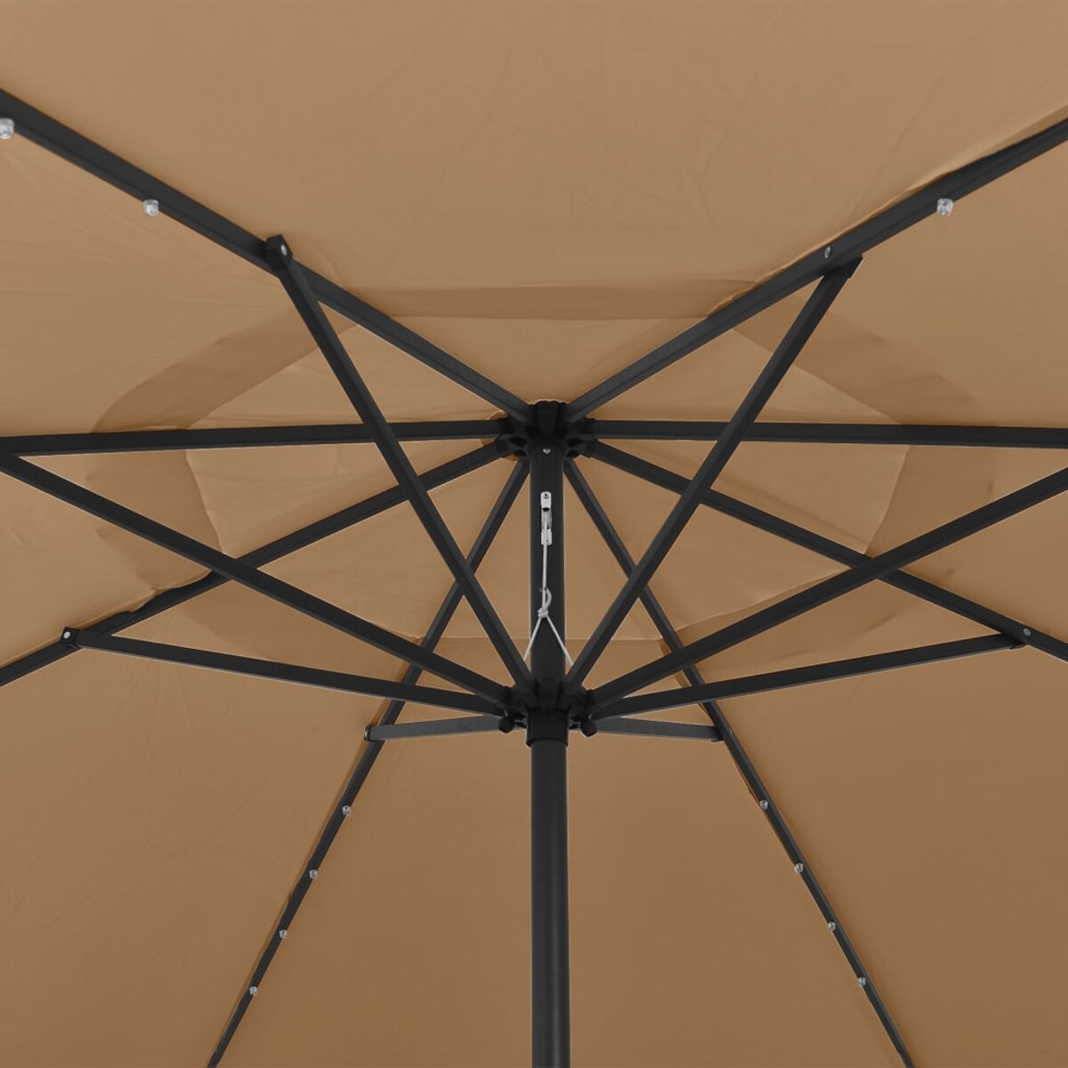 vidaXL Parasol ogrodowy z LED, 400 cm, taupe