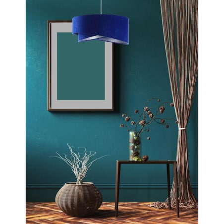 Lampa wisząca GEMSTONE niebieska/srebrna