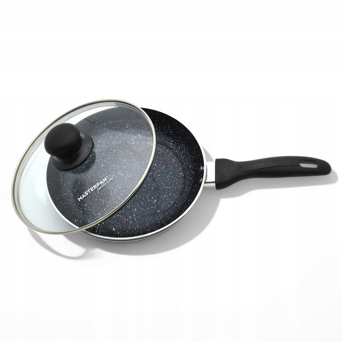 Patelnia Granitowa Pokrywka 30 Cm Plaster Miodu Indukcja Gaz 2.8L Wysoka 5.5