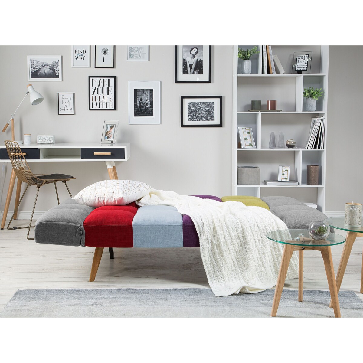 Sofa rozkładana wielokolorowa INGARO