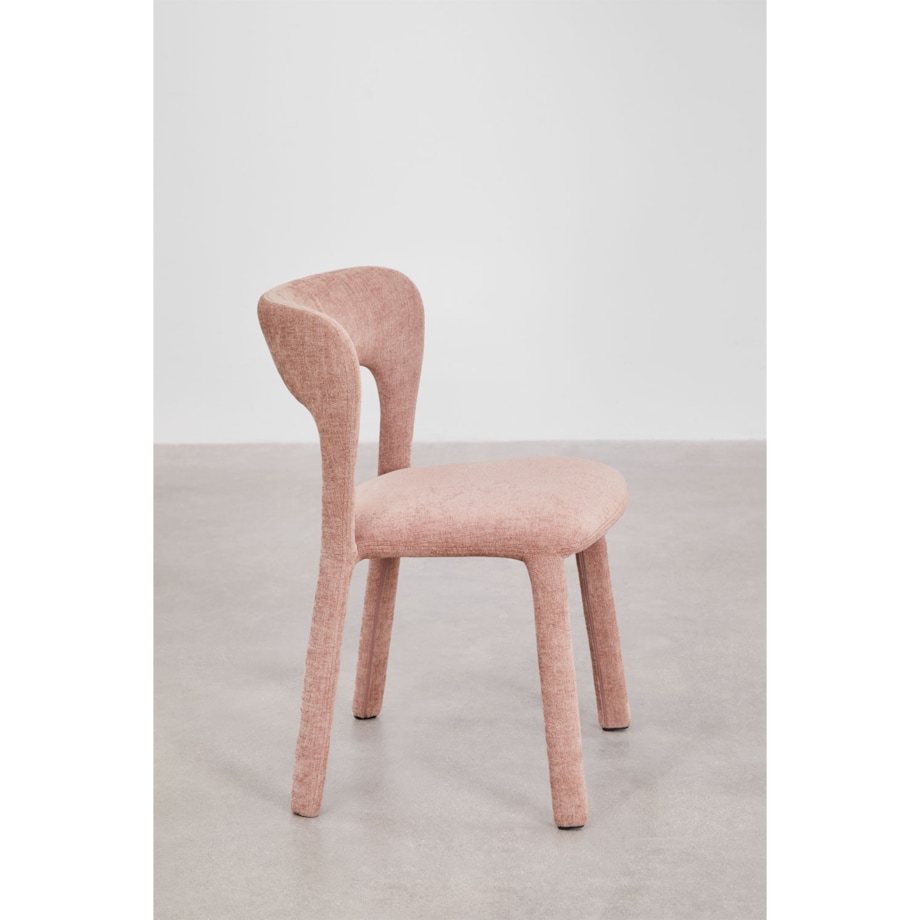 Krzesło do jadalni tapicerowane Brussels różowe