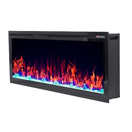 Kominek elektryczny AFLAMO Royal 50 - ścienny i do zabudowy - 126x43x15 cm - kominek LED z funkcją grzania 750/1500 W