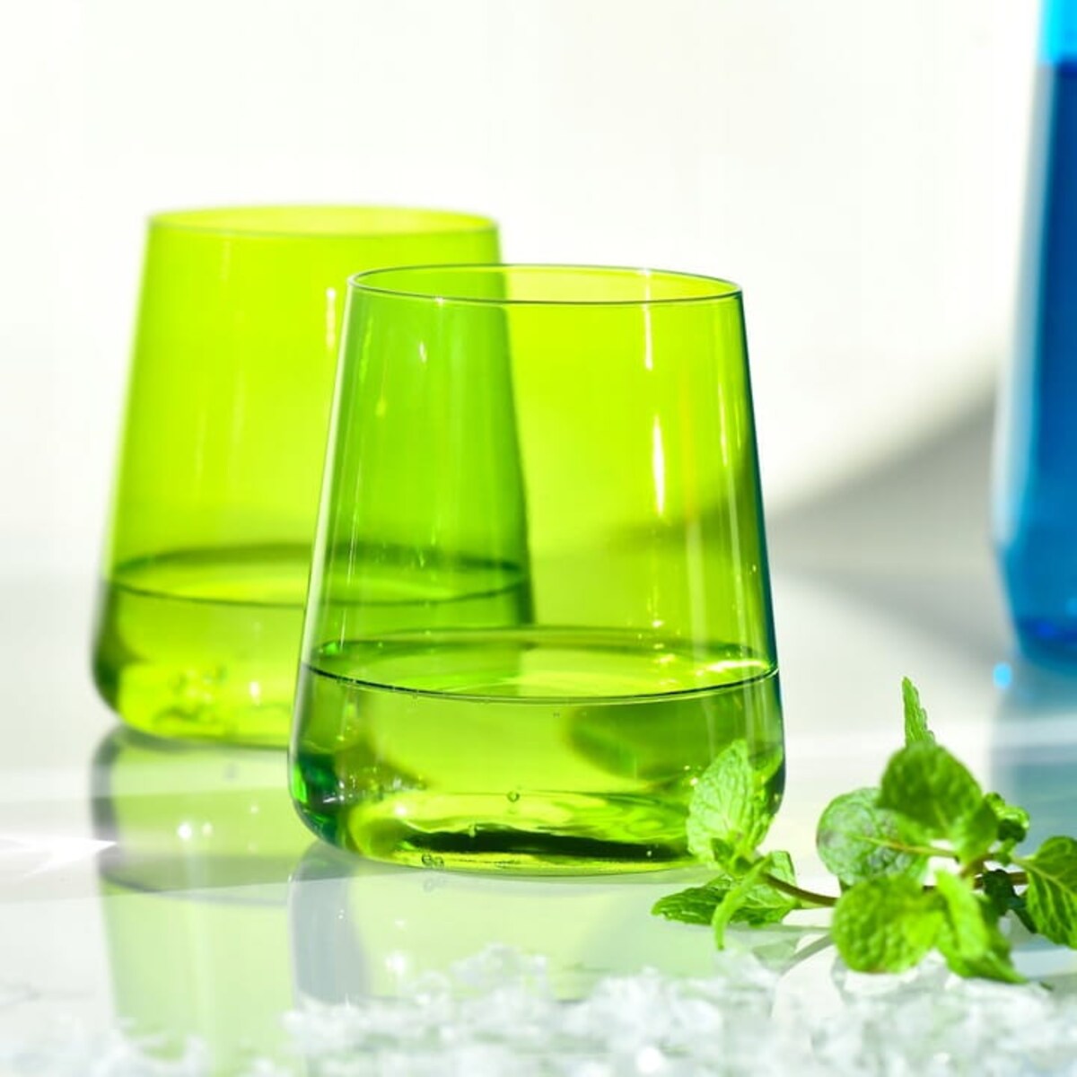 Kolorowy Komplet Avant-Garde Deco Krosno 4 Szklanki Karafka do Wody Napojów