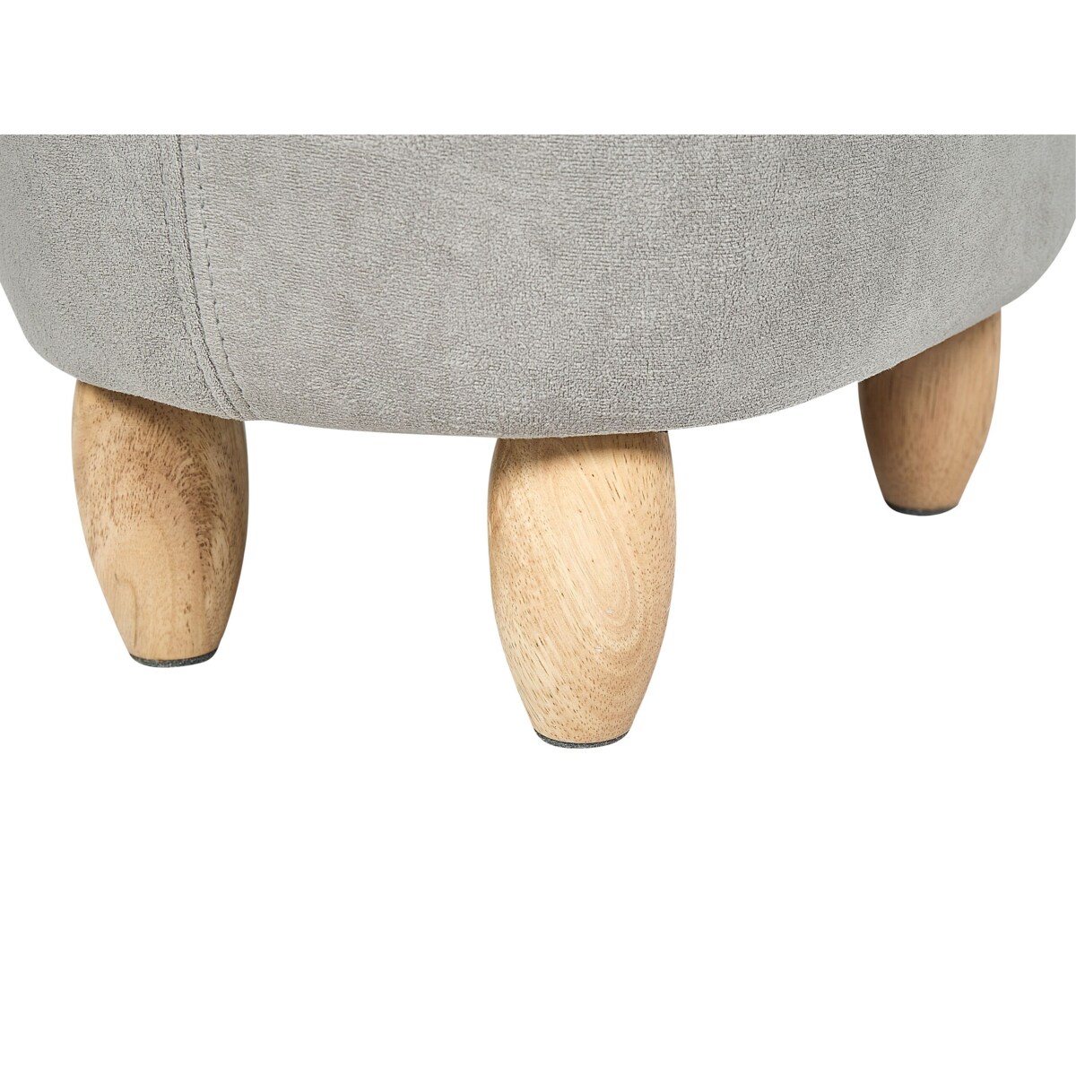 Pufa zwierzak ze schowkiem welurowa szara COALA