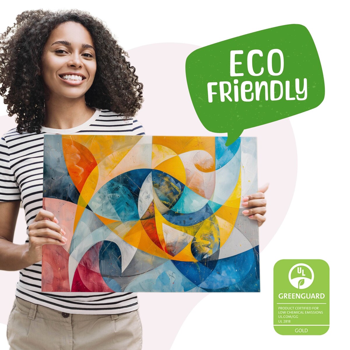 Obraz Do Sypialni Salonu Akwarele Kolorowa Abstrakcja Styl Boho 120x80cm