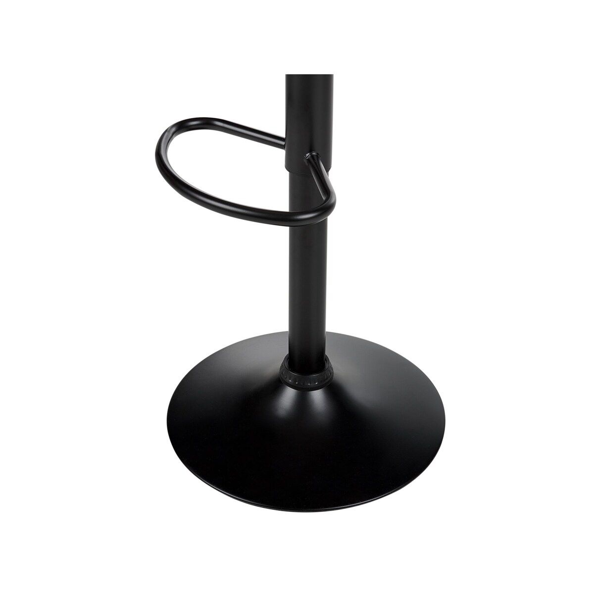 Zestaw 2 hokerów barowych regulowanych ekoskóra jasnobeżowy LUCERNE II