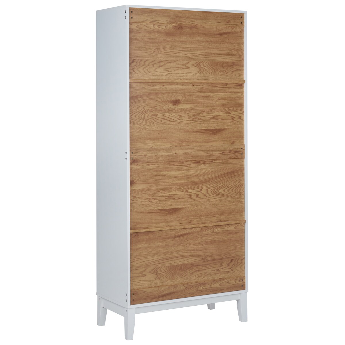 Witryna ze szklaną gablotą RUMSON 80 cm Biały