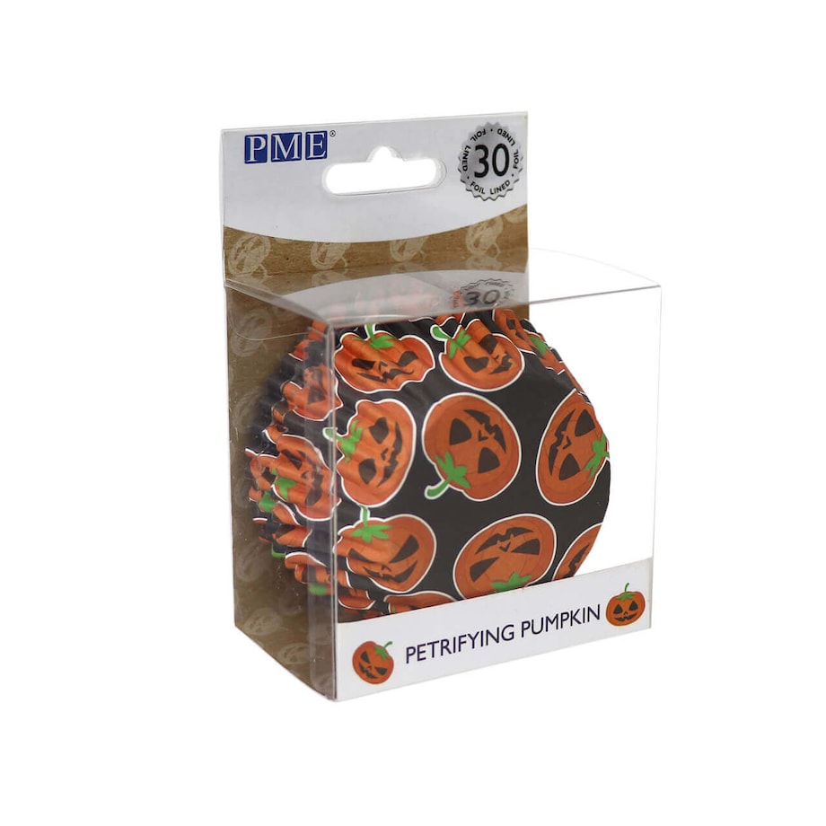 PME Papilotki do pieczenia babeczek Halloweenowa dynia (30 sztuk)