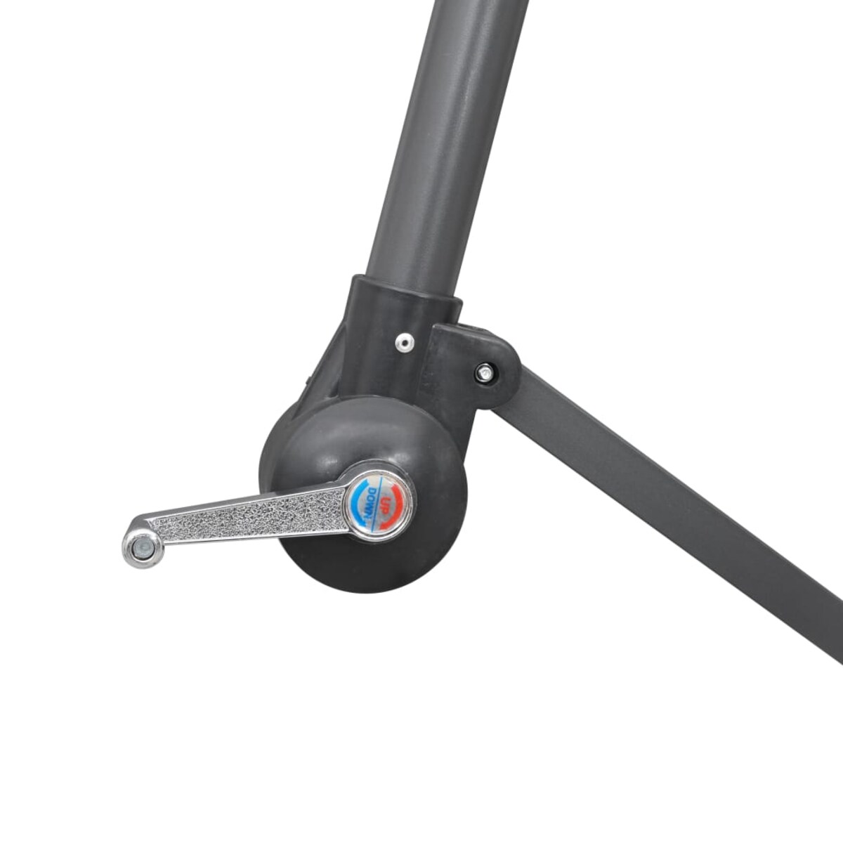 vidaXL Parasol ogrodowy, wiszący, czarny, 3 m, słupek aluminiowy