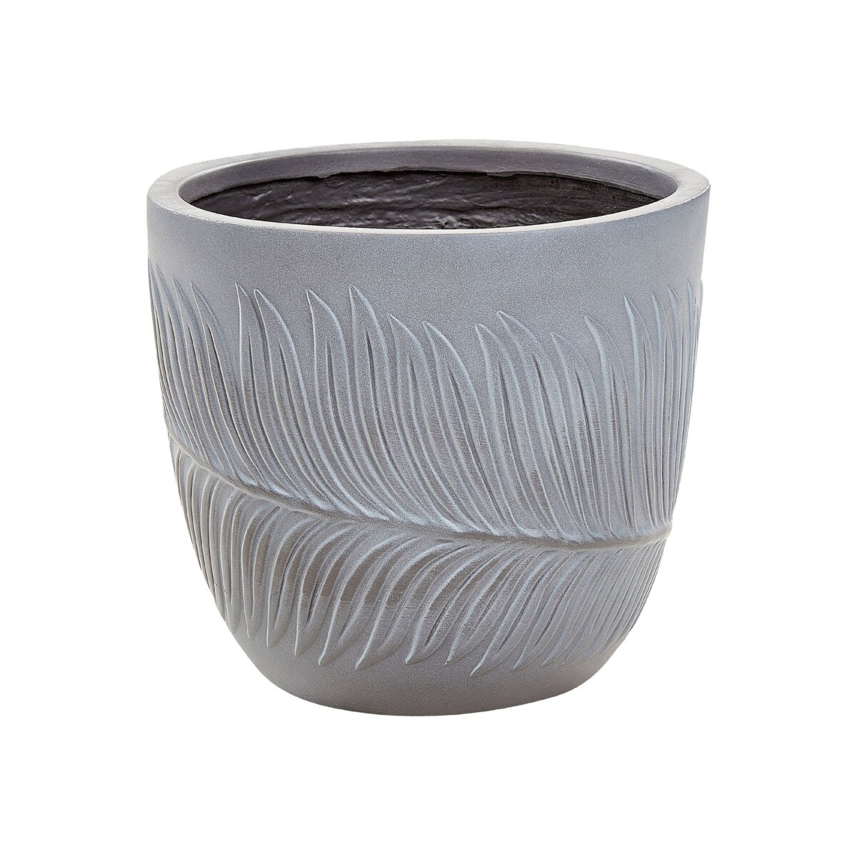 Doniczka okrągła 28 x 28 x 16 cm szara FTERO