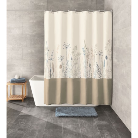 Kleine Wolke Savannah Tekstylna Zasłona prysznicowa motyw suchych traw 180x200 cm