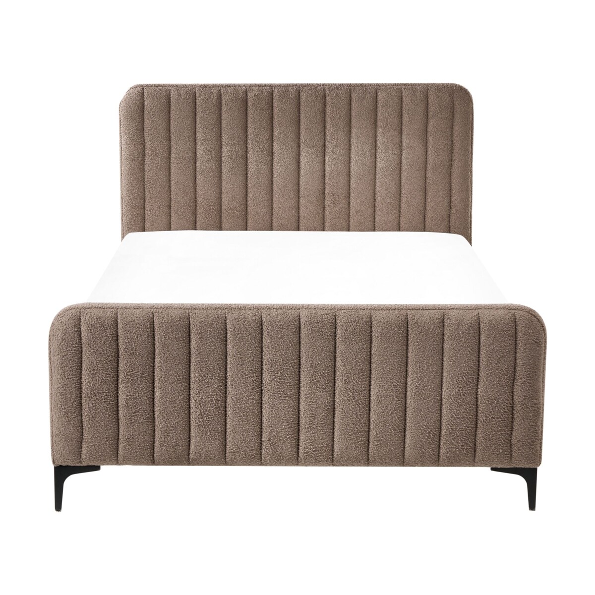 Łóżko Boucle LUNAN 120 x 200 cm Beżowoszary