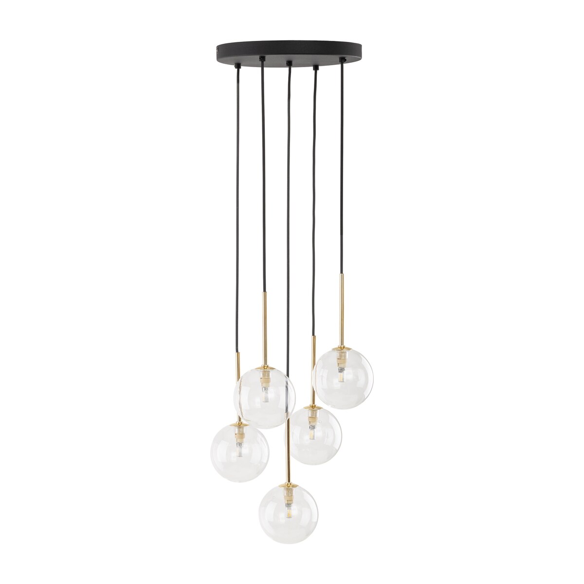 Lampa wisząca NILOS BLACK/GOLD 5943 TK Lighting 5xG9 czarno-złota nowoczesna regulowana do salonu jadalni kuchni