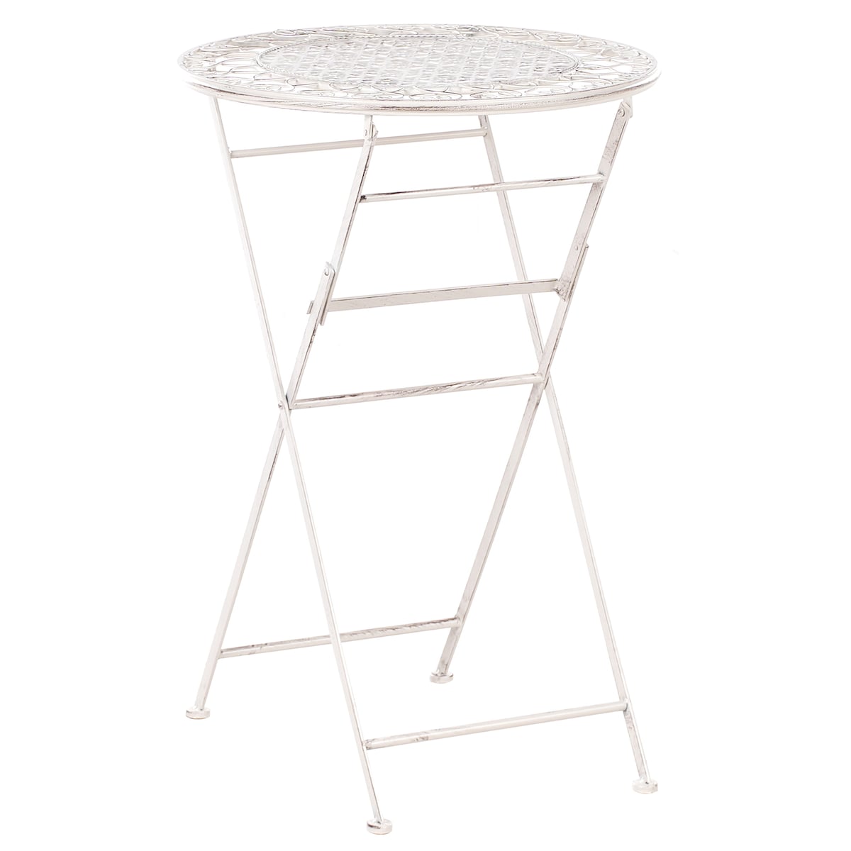Stolik ogrodowy barowy TRIESTE 60 cm 60 cm Metal Jasnobeżowy