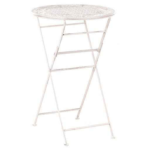 Stolik ogrodowy barowy TRIESTE 60 cm 60 cm Metal Jasnobeżowy