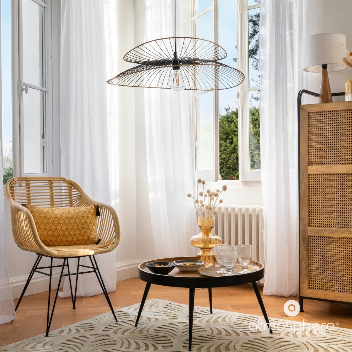 Fotel rattanowy do salonu KOETA