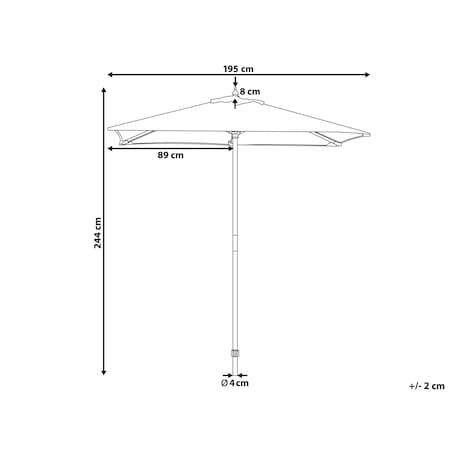 Parasol ogrodowy 195 cm FLAMENCO Granatowy