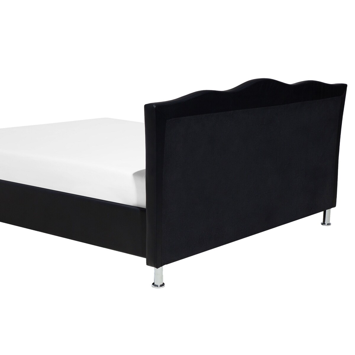 Łóżko ekoskóra 140 x 200 cm czarne METZ