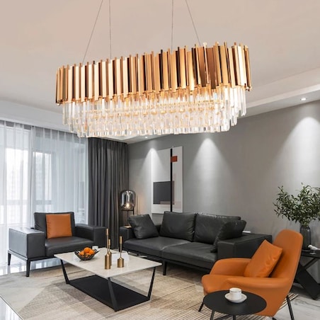 Lampa Sufitowa Wisząca 312355 Złoty, Metal