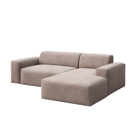 Villet Sofa narożna prawa z funkcją spania i pojemnikiem ecru