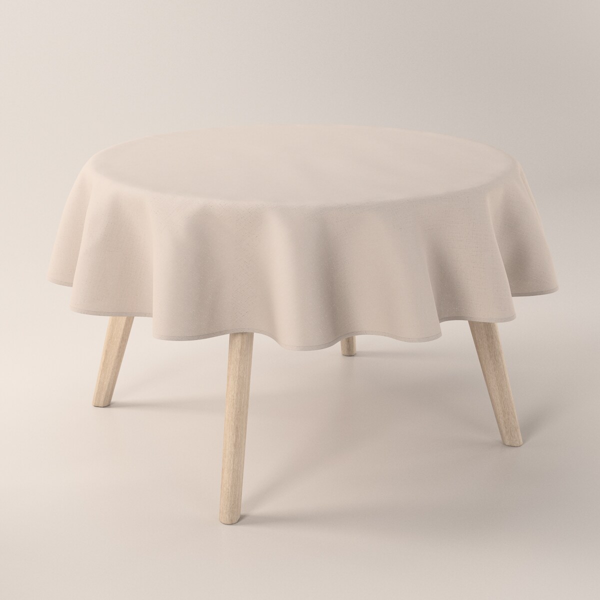 Obrus okrągły 130 x 130 cm lniany