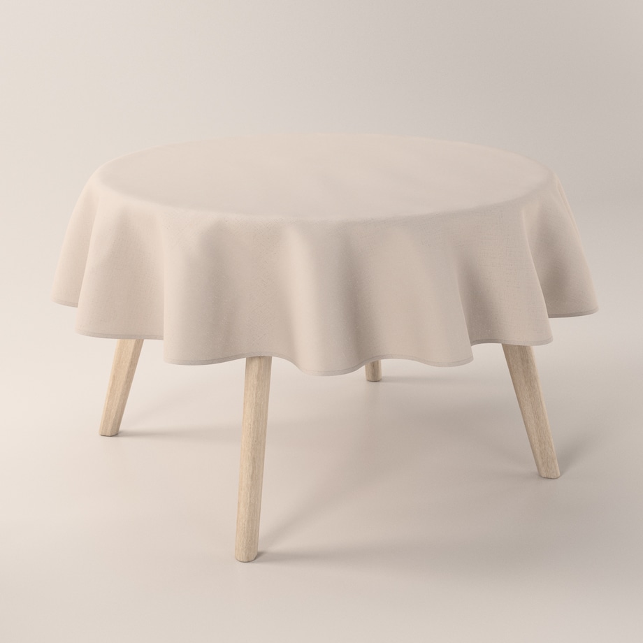 Obrus okrągły 130 x 130 cm lniany