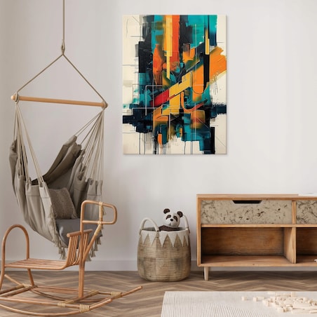 OBRAZ ABSTRAKCJA NOWOCZESNY NA PŁÓTNIE ŚCIANĘ DO SYPIALNI SALONU 40x30