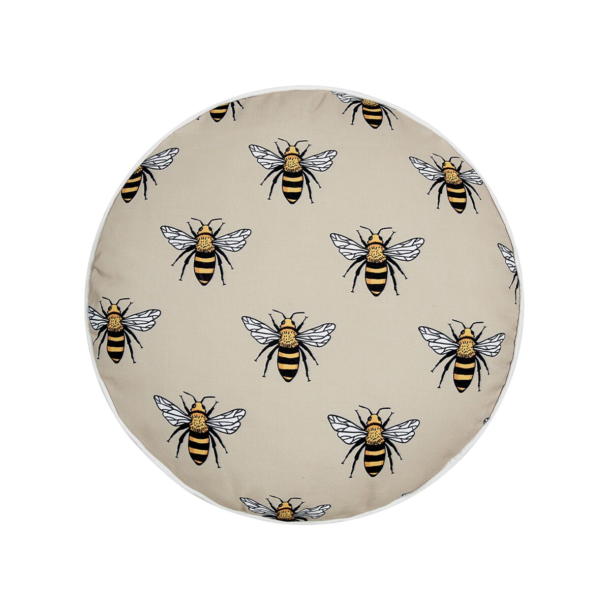 2 poduszki ogrodowe w pszczoły 40 cm beżowe CANNETO