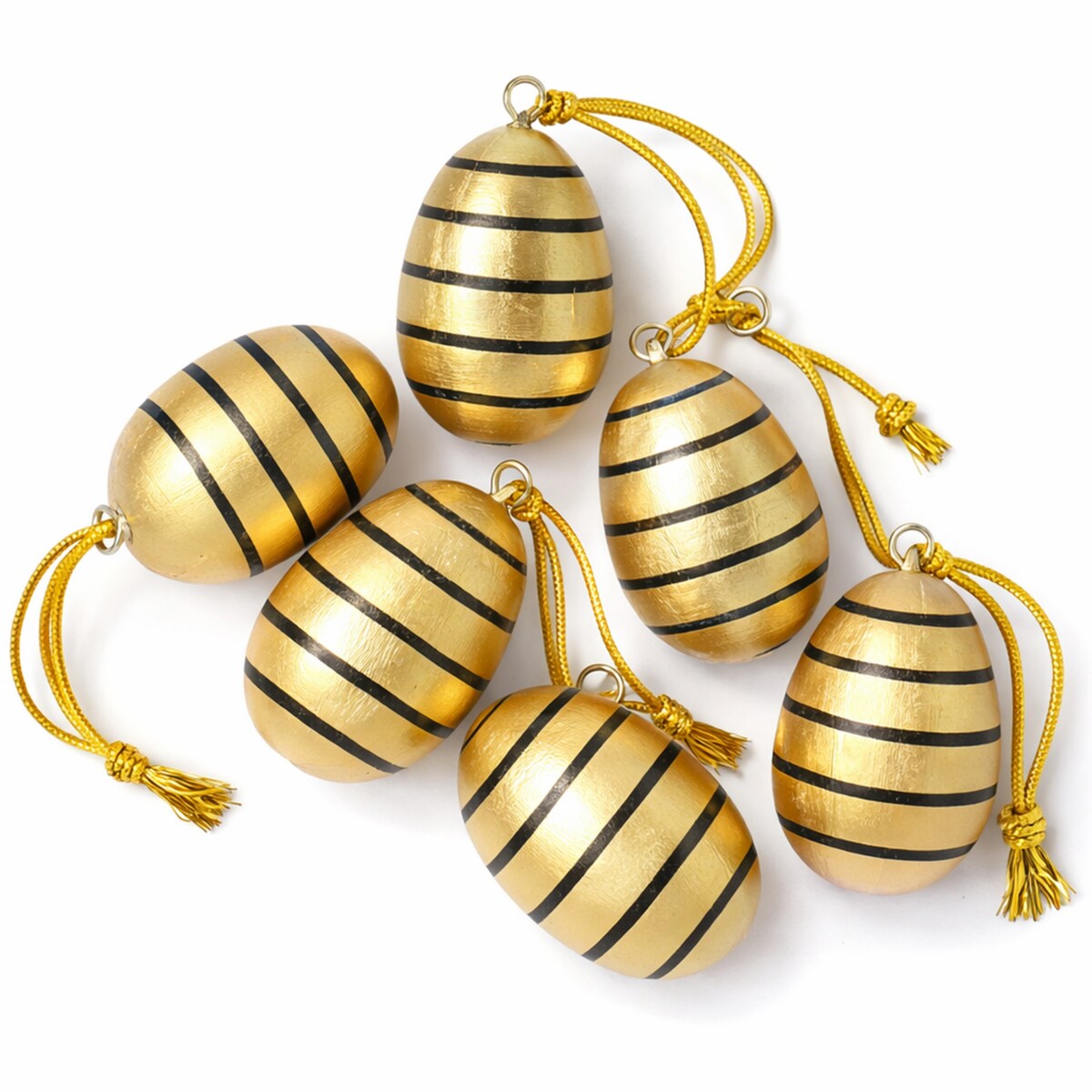 Dekoracja drewniana do powieszenia jajko 6 szt. wielkanocne na WIELKANOC