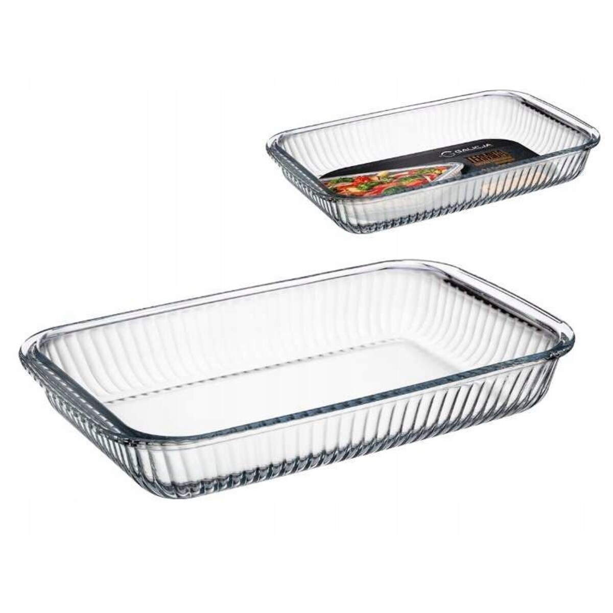 Naczynie żaroodporne 34,5x20,5cm szklane do piekarnika zapiekanka jedzenie