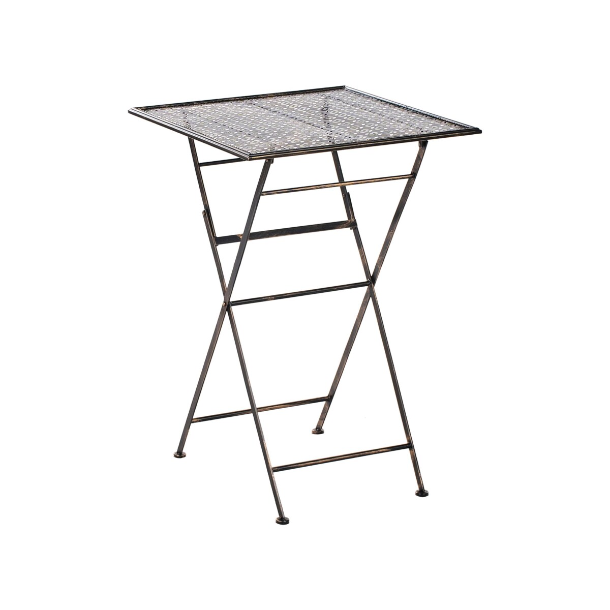 Stolik ogrodowy barowy metalowy 60 x 60 cm czarny BORMIO