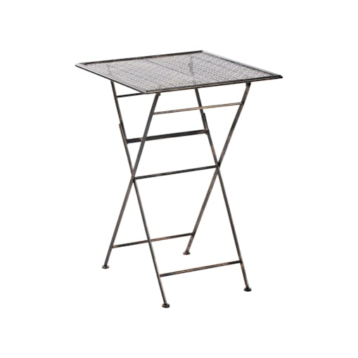 Stolik ogrodowy barowy metalowy 60 x 60 cm czarny BORMIO