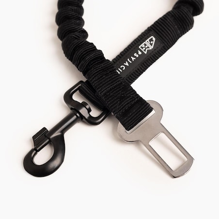 Pasy samochodowe z amortyzarotem "Black AF" - Rodzaj: Duży karabinek