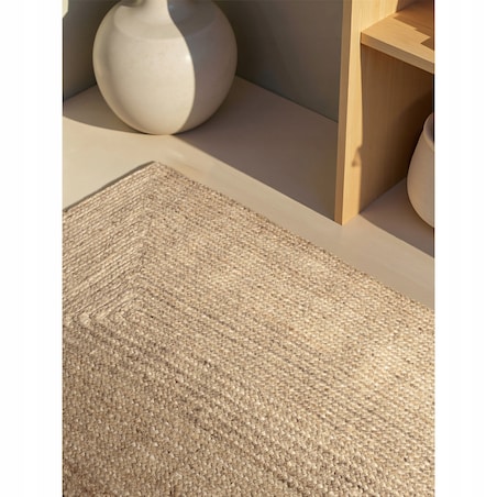Dywan jutowy do salonu 200x300cm,dwustronny naturalny beżowy dywan z juty
