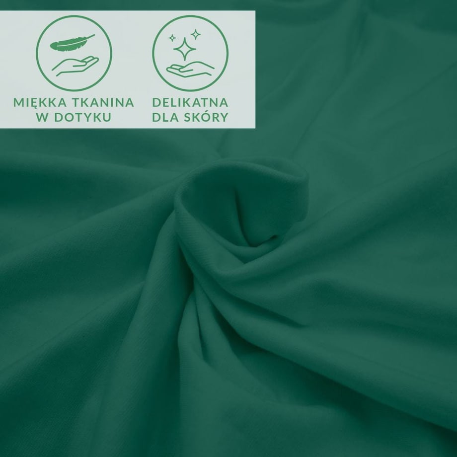 Prześcieradło jersey z elastanem z gumką 90x200 kolor zielony