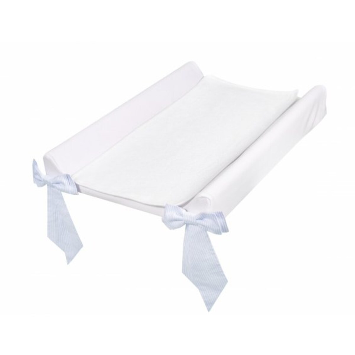 Przewijak z błękitnymi kokardami