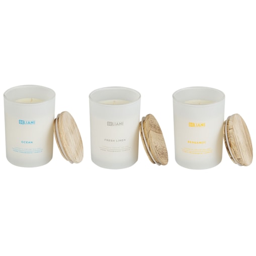 3 świece zapachowe sojowe morski/ bergamotka/ świeże pranie SIMPLICITY