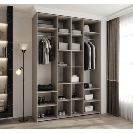 Szafa czterodrzwiowa Como 3 170 gł.50 kaszmir+czarny