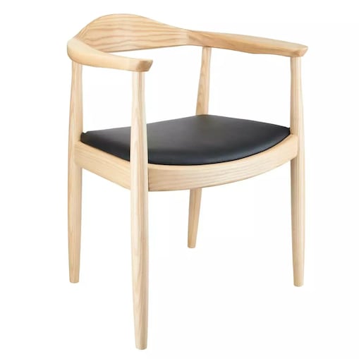 Krzesło jesionowe King MH-004CH-N Moos drewniane podłokietniki naturalne, Step Into Design