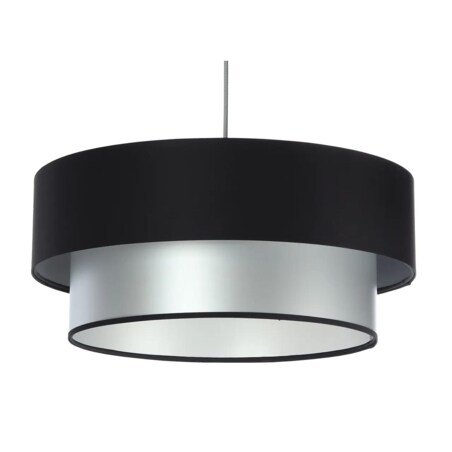 Lampa wisząca DOUBLE BLACK 40 srebrna/czarna