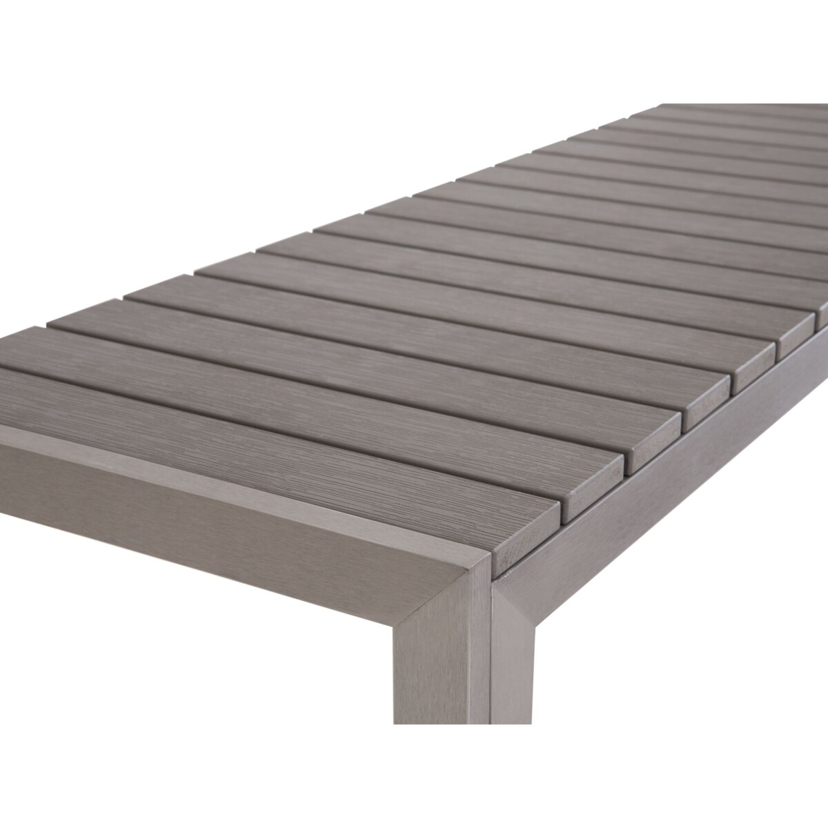 Zestaw ogrodowy stół i 2 ławki szary NARDO