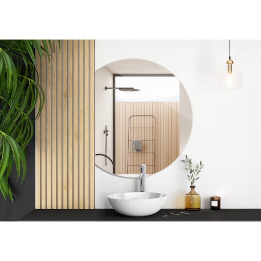 Lustro ścięte koło XXL 84x100 cm