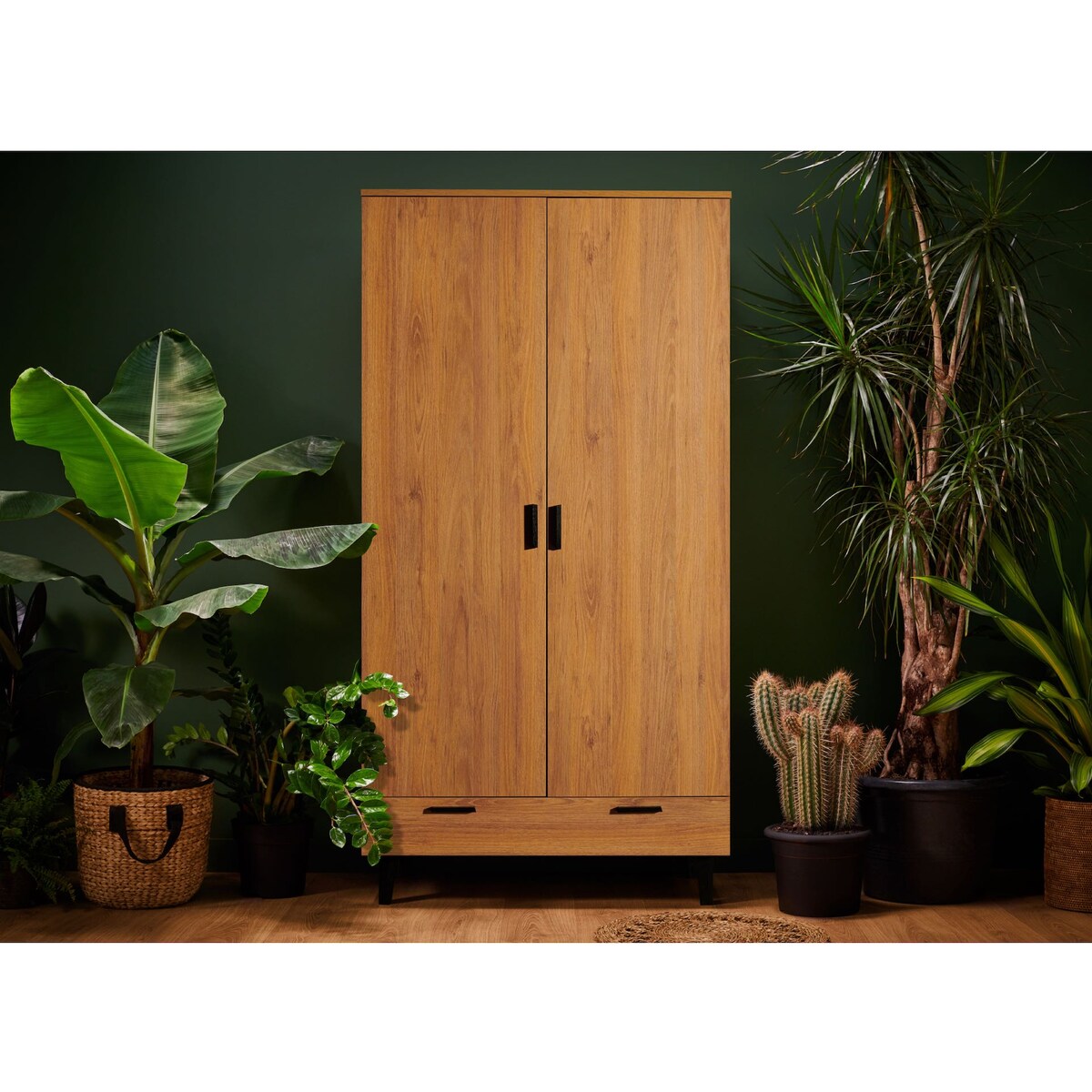 KONSIMO FRISK Brązowa szafa skandynawska